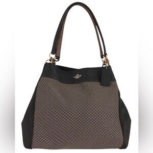 Coach Black and Brown Hobo Shoulder Bag